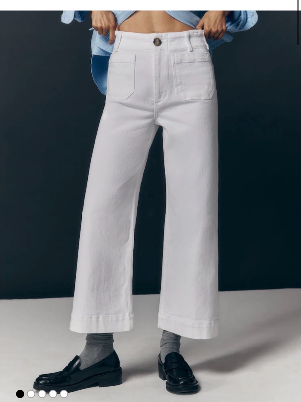 Anthropologie White Maeve The Colette High Waisted Denim size 28